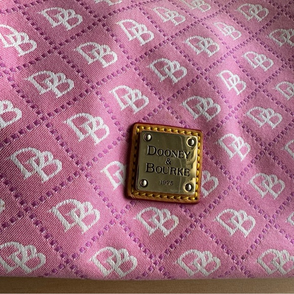 DOONEY & BOURKE Vintage Pink Monogram Purse, Shoulder Bag - Picture 6 of 9